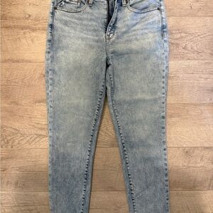Buckle Faded Light Blue Straight Leg Jeans